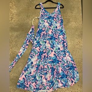Lilly Pulitzer Madsen maxi Blue Tang Sitting Seaside M